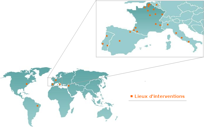 Cartes des lieux de nos actions